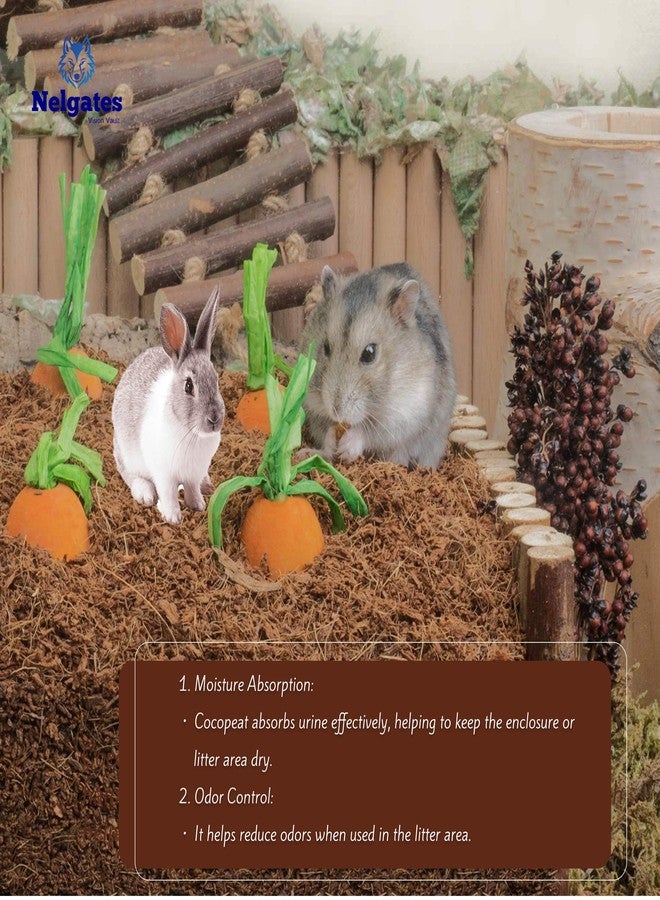 Nelgates Small Animal Bedding, Natural Soft Paper Bedding Coco peat for Small Indoor and Outdoor Pets Rabbit, Rat, Guinea Pig, Gerbil, Chinchilla, Rat, or Mouse 1kg Animal Bedding pet Products - Image 2